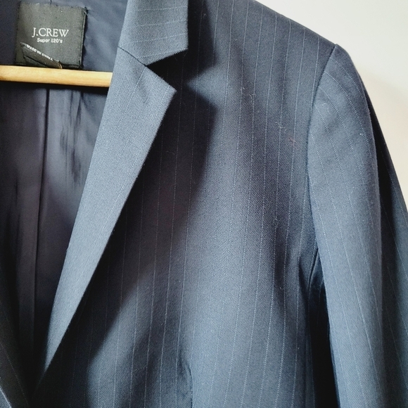 J. Crew Super 120s Navy Pinstripe Blazer - Picture 7 of 15